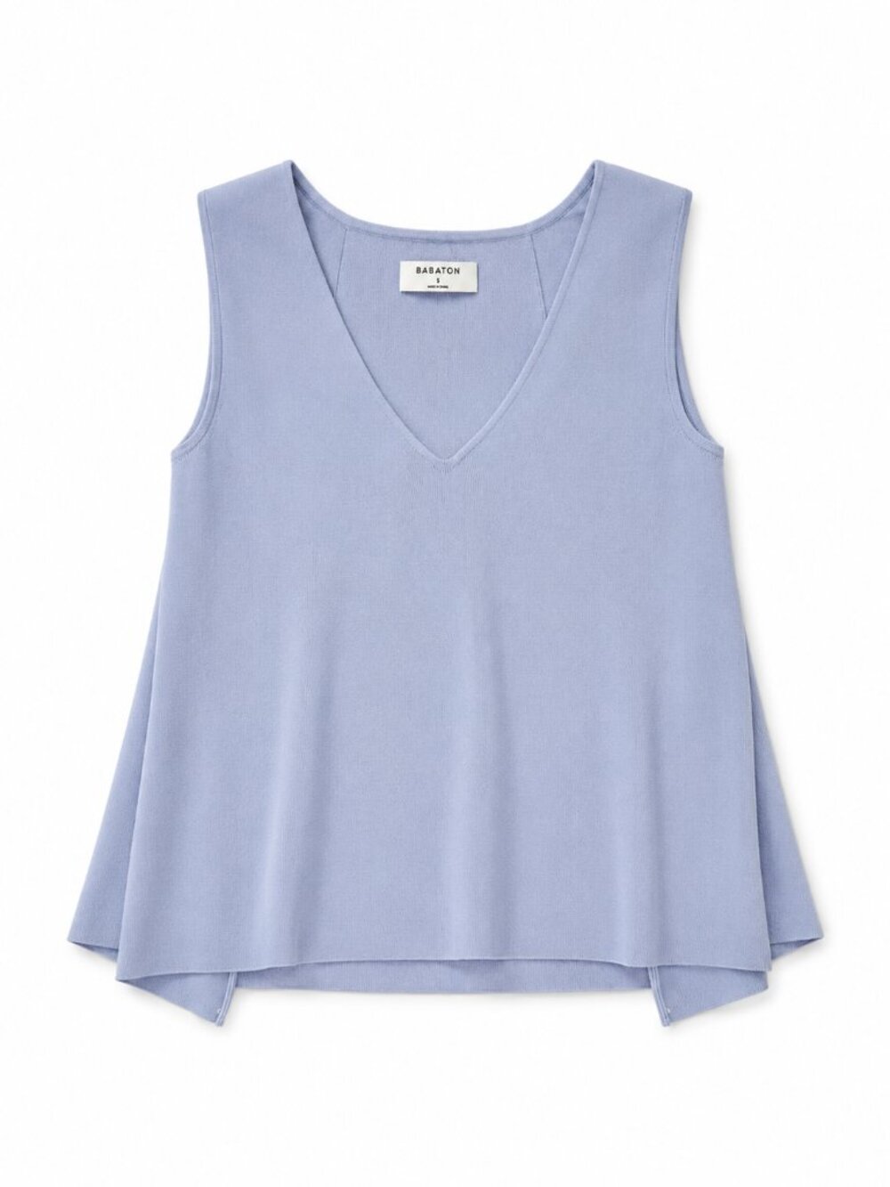 ARITZIA BABATON Lilac V-Neck Draped Back Knit Top Size Small